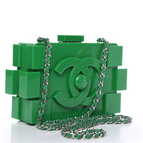 chanel lego clutch green|chanel lego bag.